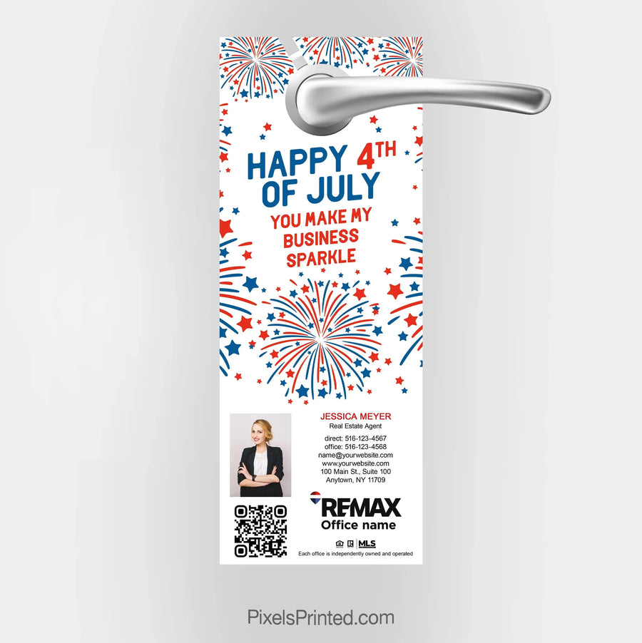 REMAX real estate Fourth of July door hangers PixelsPrinted 