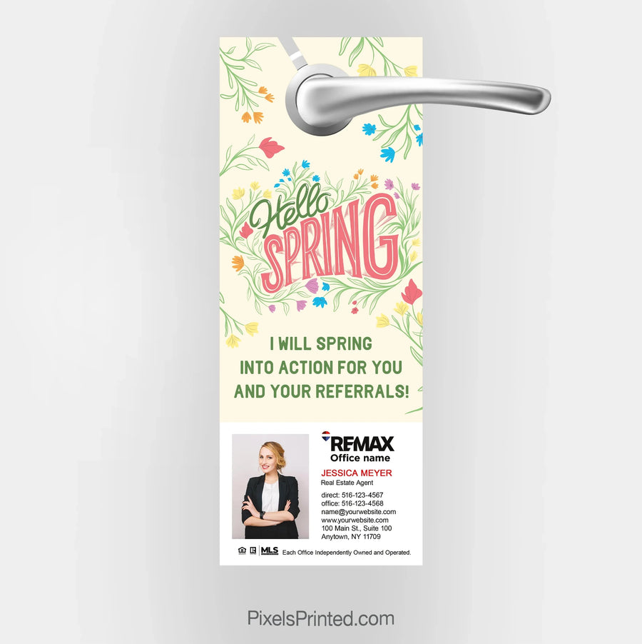 REMAX real estate spring door hangers PixelsPrinted 
