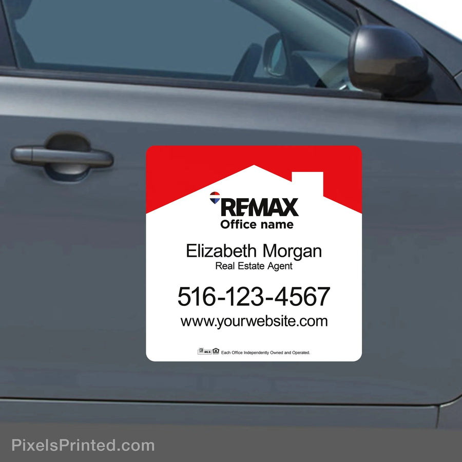 REMAX real estate square car magnets - 18”x18” vehicle magnets PixelsPrinted 