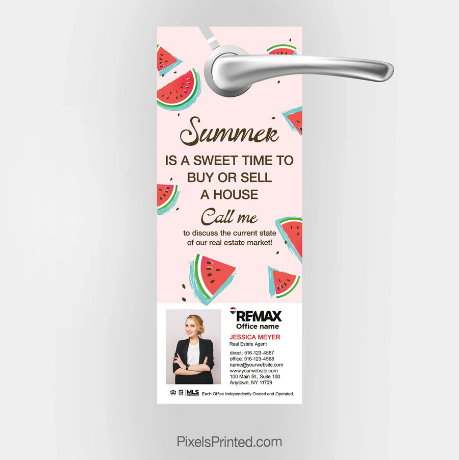 REMAX real estate summer door hangers PixelsPrinted 