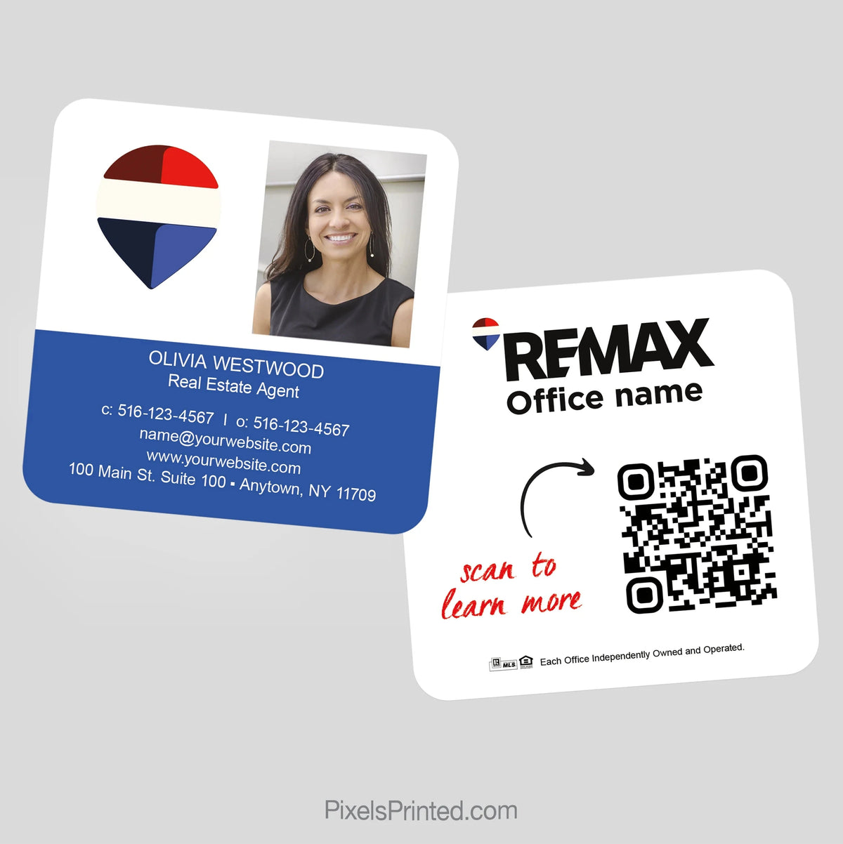 REMAX square business cards Business Cards PixelsPrinted 