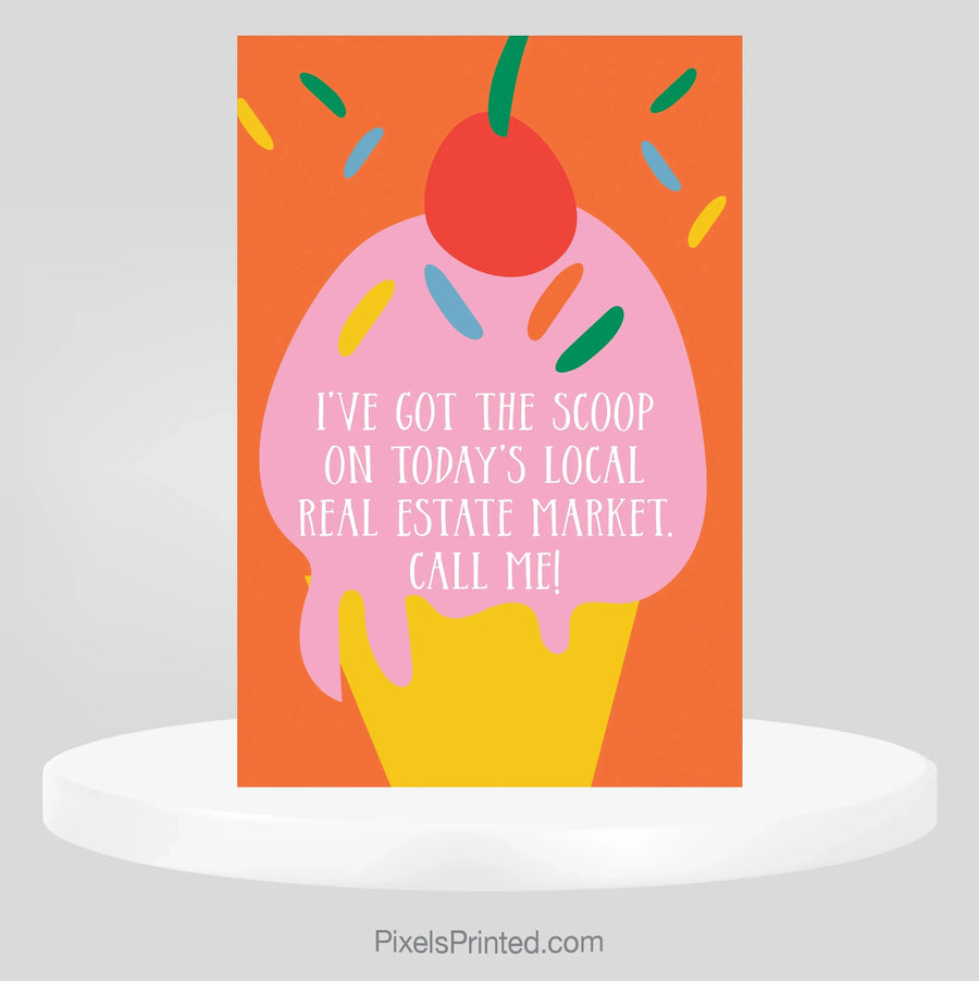 Scoop on Real Estate Market | Summer Coldwell Banker Realtor Postcard PixelsPrinted 