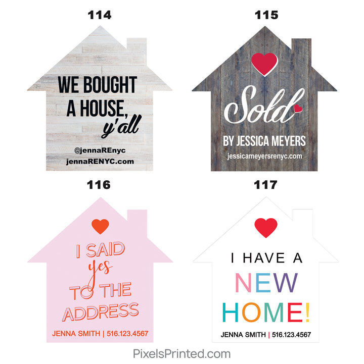 We Bought a House Y’all Sign | Fun House Shaped Realtor Prop - PixelsPrinted
