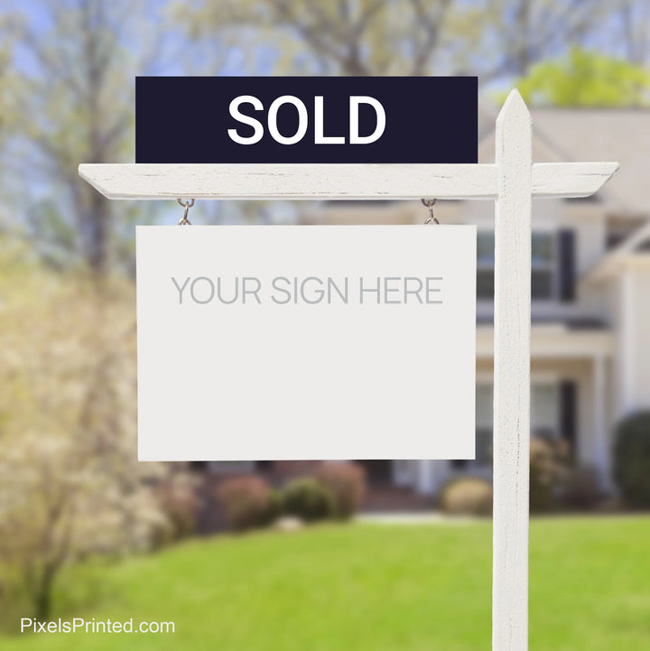 sold real estate sign riders