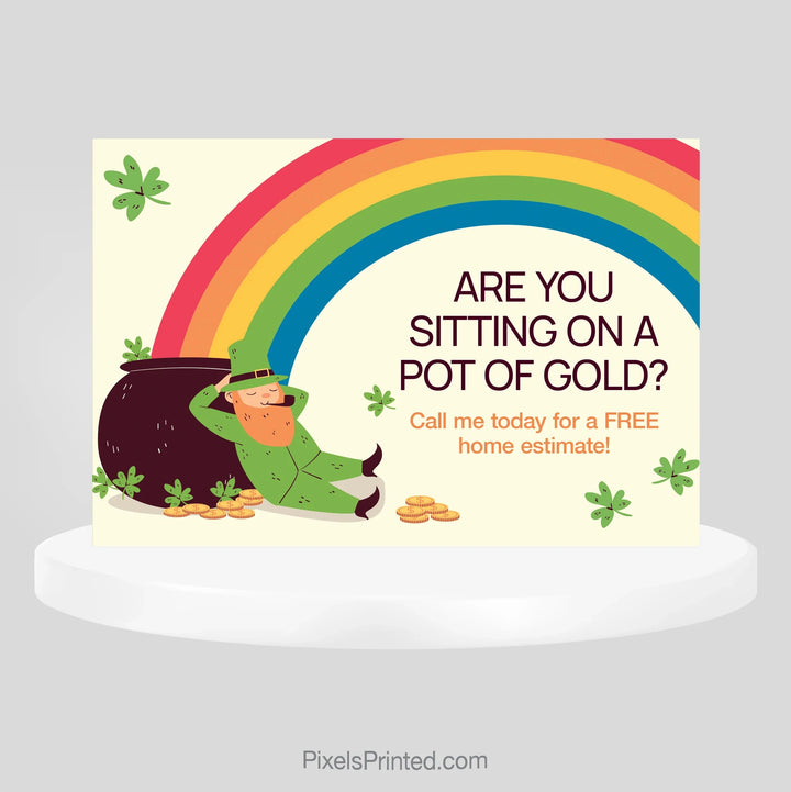 St Patrick’s Day real estate introduction postcard PixelsPrinted 
