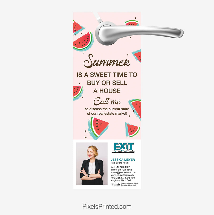 Summer Real Estate Door Hanger for EXIT realty realtors