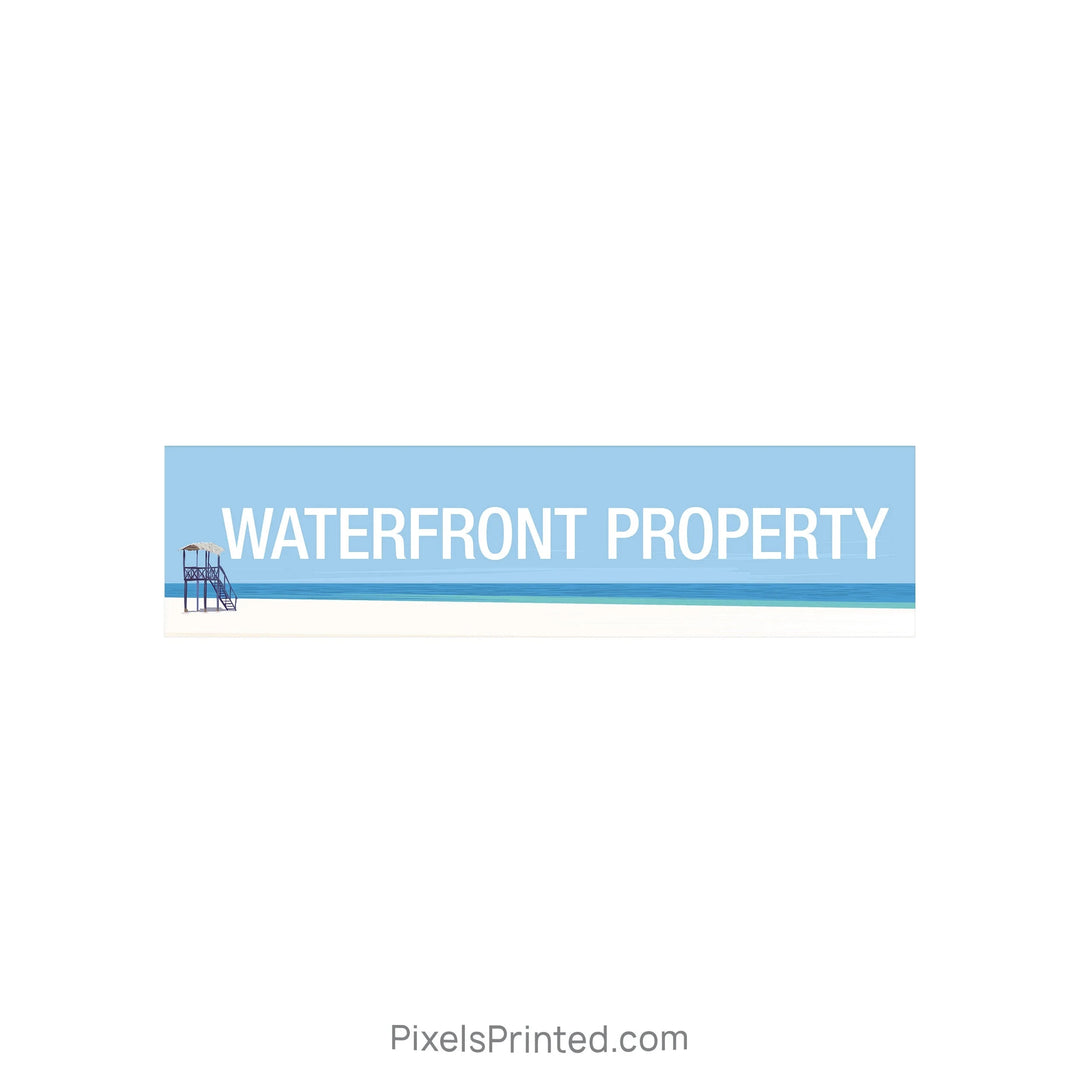 waterfront property real estate sign riders PixelsPrinted 