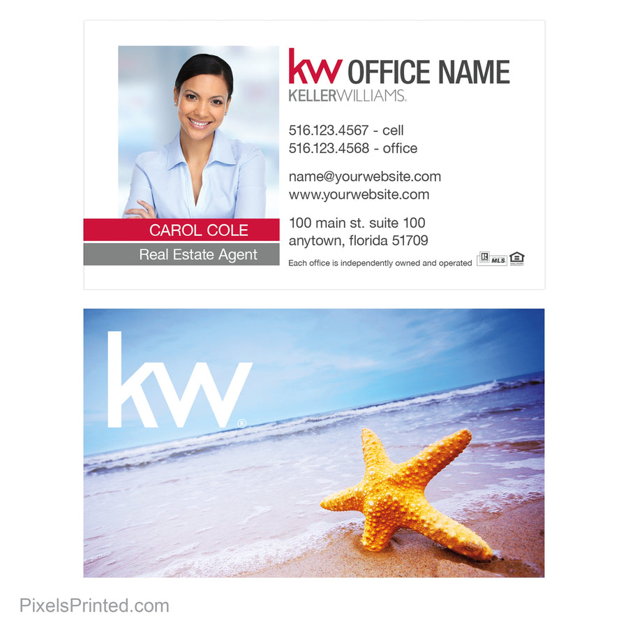 beach Keller Williams business cards Business Cards PixelsPrinted 