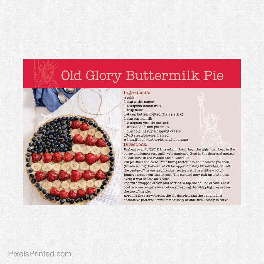 Berkshire Hathaway Independence Day recipe postcards PixelsPrinted 