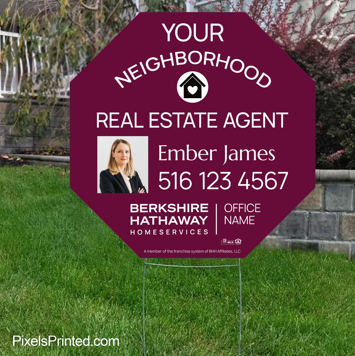Berkshire Hathaway your neighborhood agent signs yard signs PixelsPrinted 