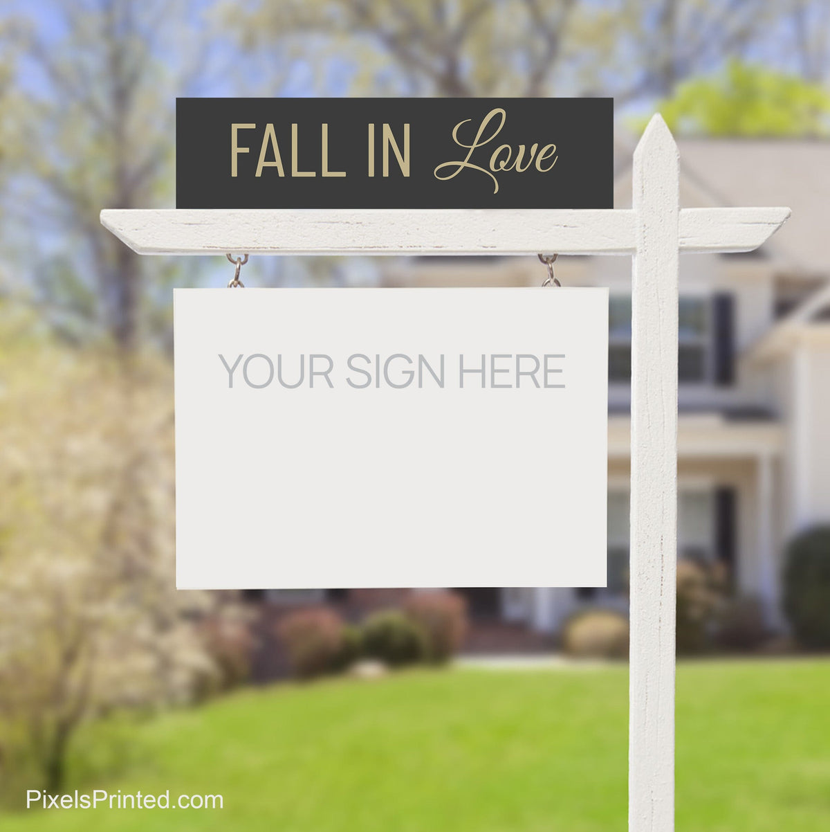 Century 21 fall in love sign riders PixelsPrinted 