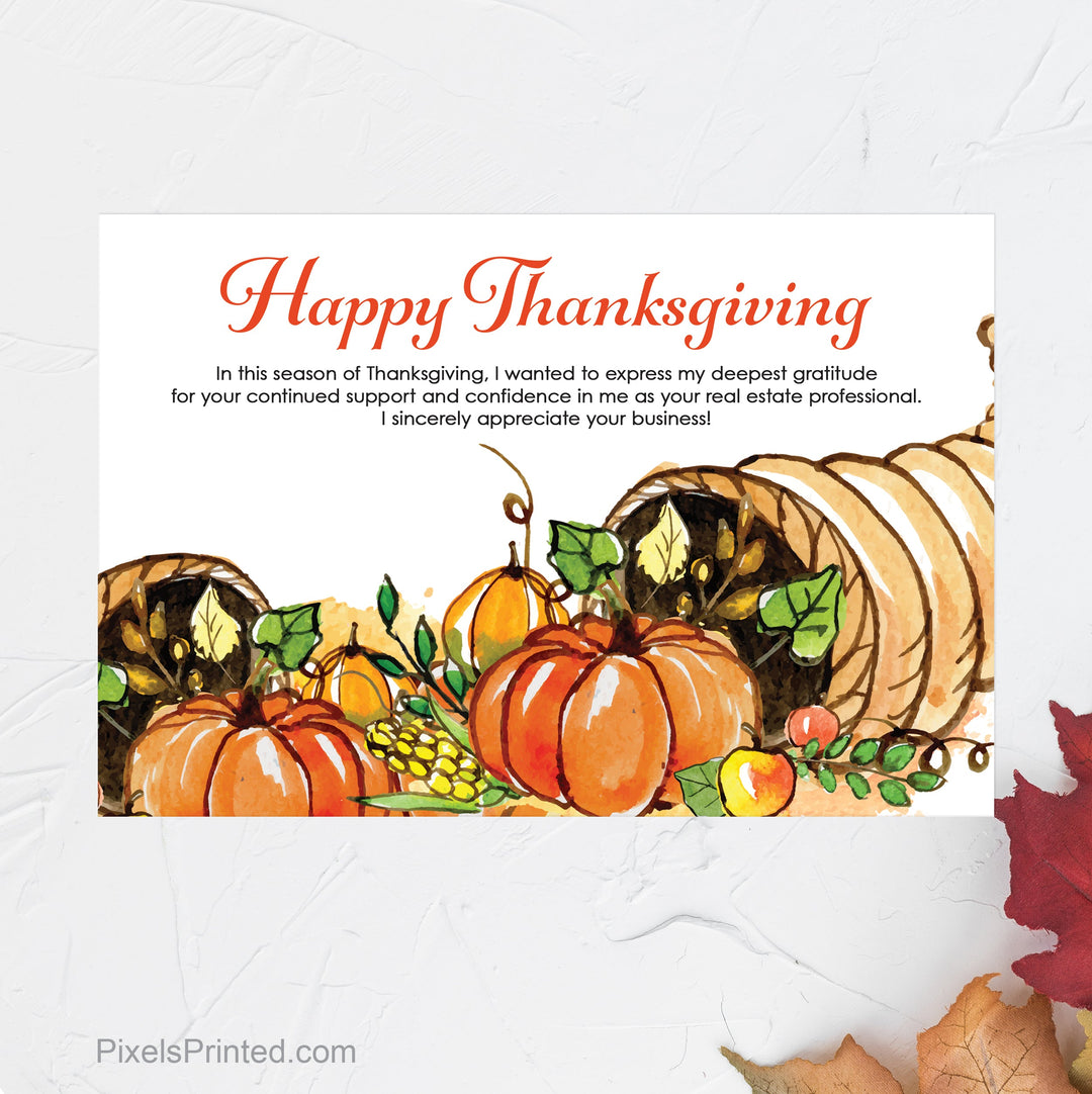 Coldwell Banker Thanksgiving postcards postcards PixelsPrinted 