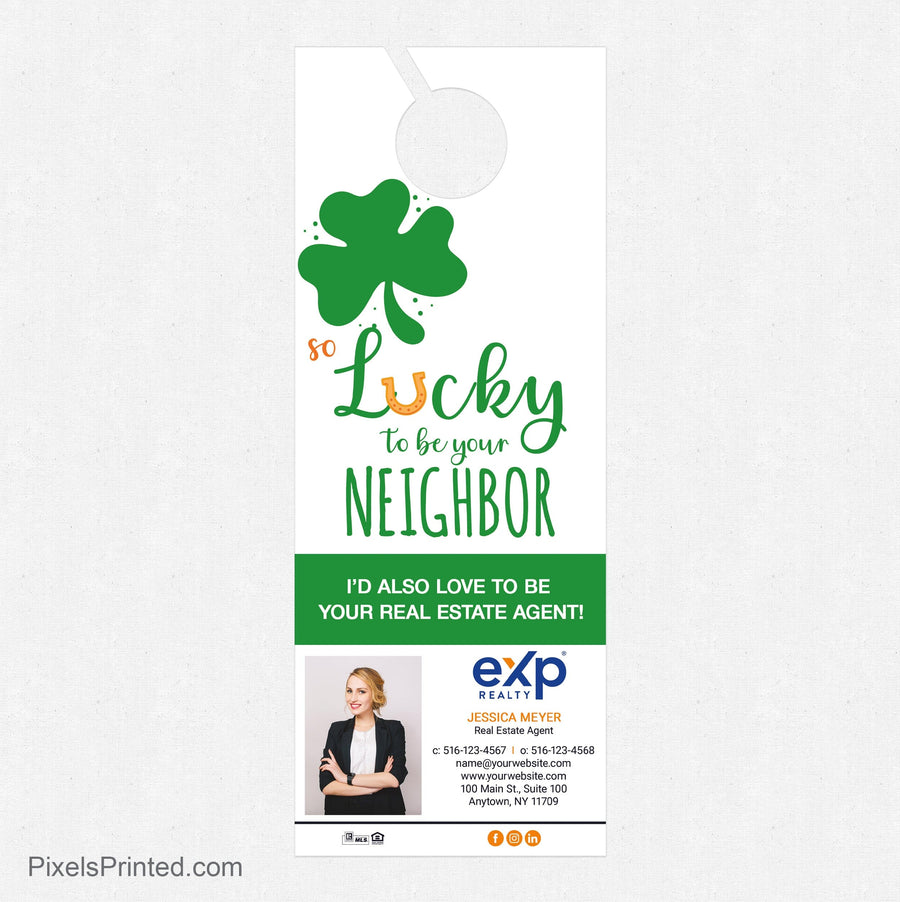 EXP realty St. Patrick's Day door hangers PixelsPrinted 