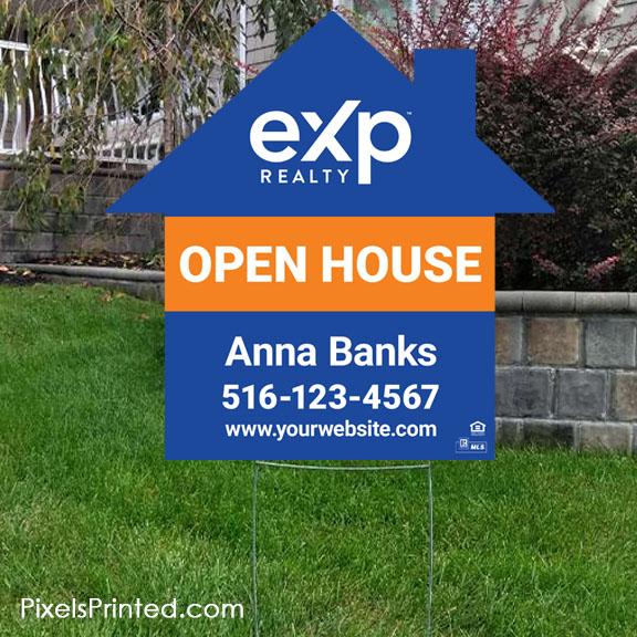 EXP realty house shaped yard signs