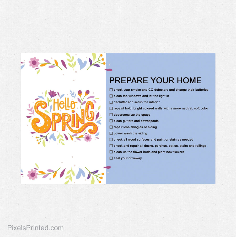 Independent real estate spring maintenance postcards PixelsPrinted 