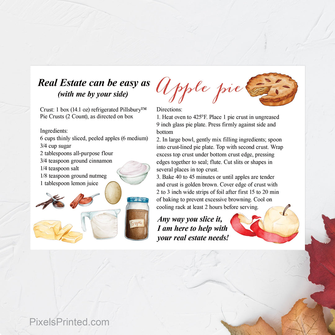 Independent real estate Thanksgiving recipe postcards postcards PixelsPrinted 