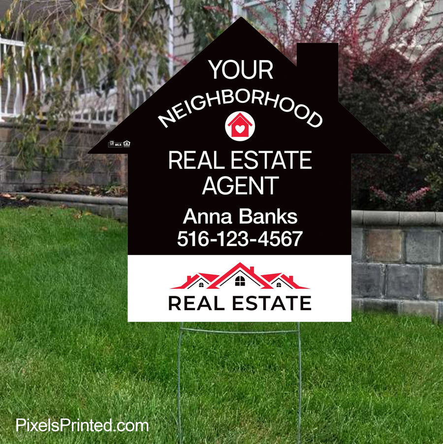 Independent real estate your neighborhood agent sign, Your realtor yard signs, your agent yard signs