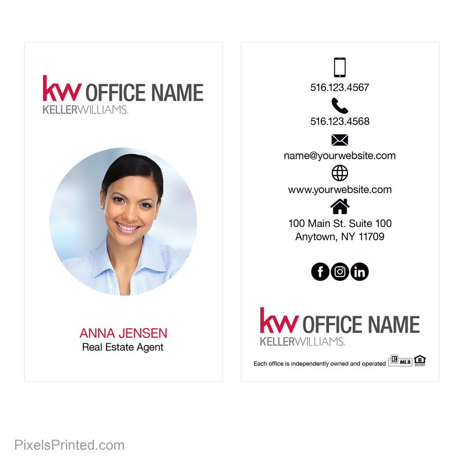 Keller Williams business cards Business Cards PixelsPrinted 