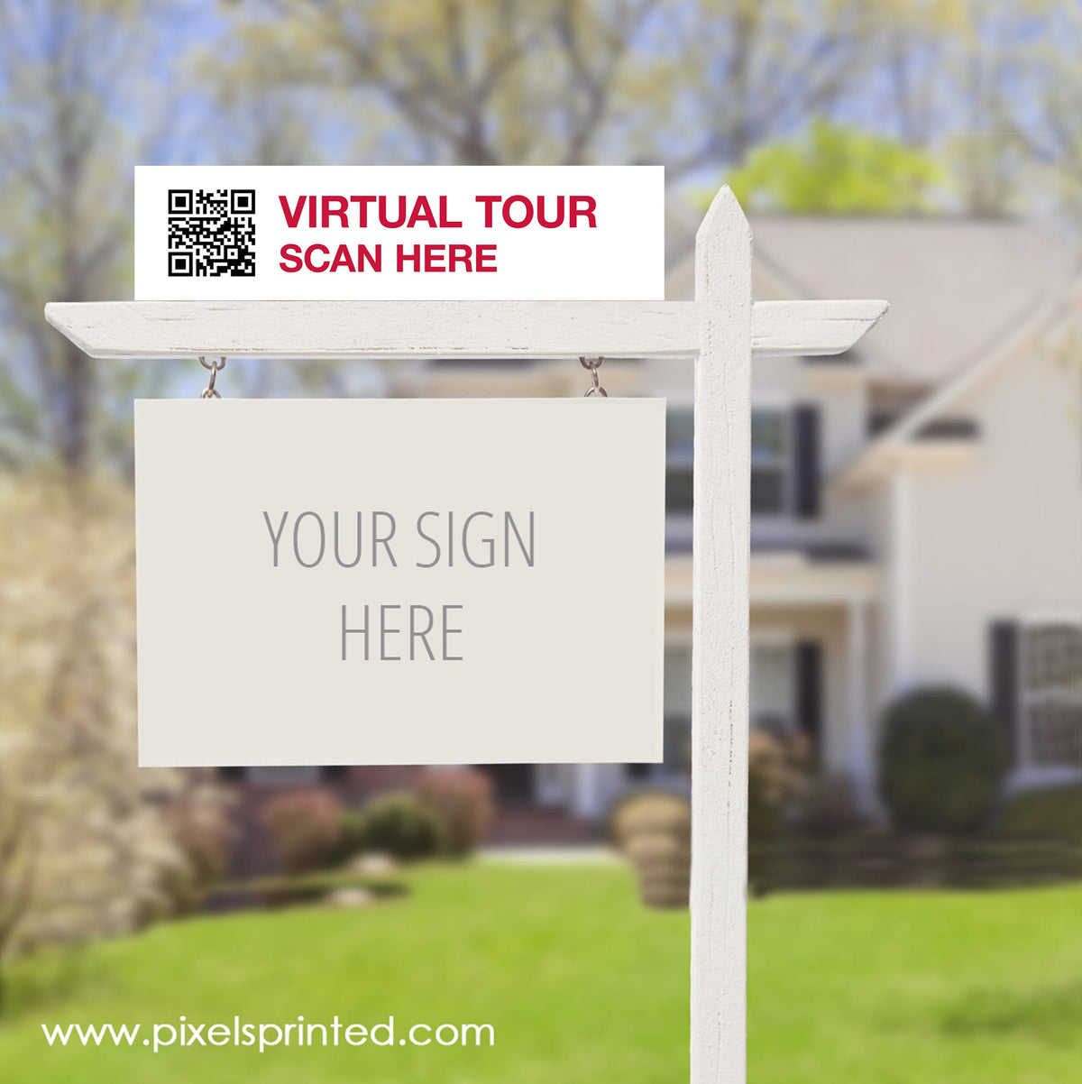 Keller Williams QR code sign riders PixelsPrinted 