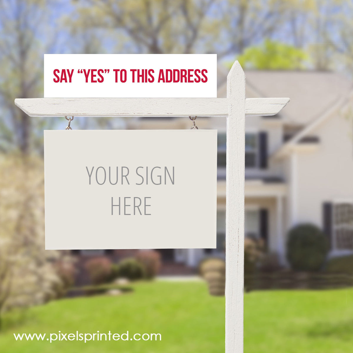 Keller Williams say yes to the address sign riders PixelsPrinted 