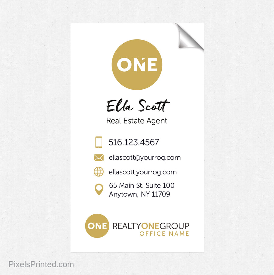 Realty ONE Group business card stickers sticker PixelsPrinted 