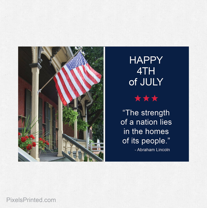 Realty ONE Group Independence Day postcards PixelsPrinted 