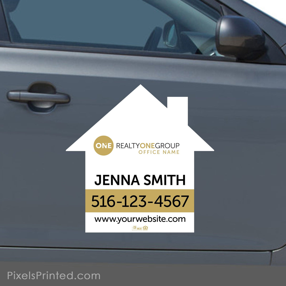 Realty ONE Group real estate house shaped car magnets PixelsPrinted 