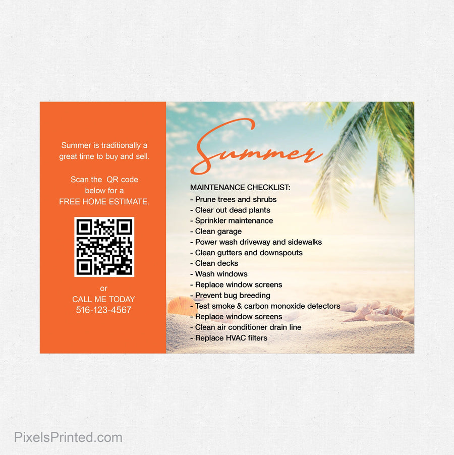 Realty ONE Group summer maintenance postcards PixelsPrinted 